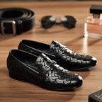 Bradded Black Leather Loafers / Premium Loafers