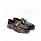 Shaded Brown Handmade Loafer With Suede Pattern | With Premium Gel Soul For Comfort